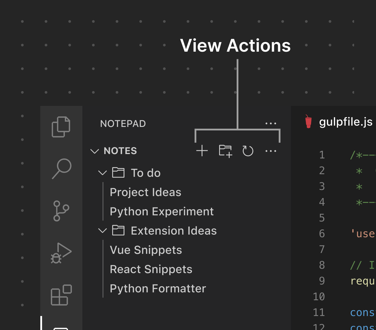 Example of View Actions