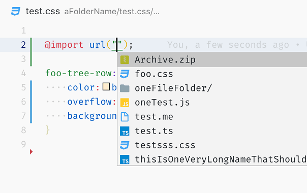 File Icons in IntelliSense