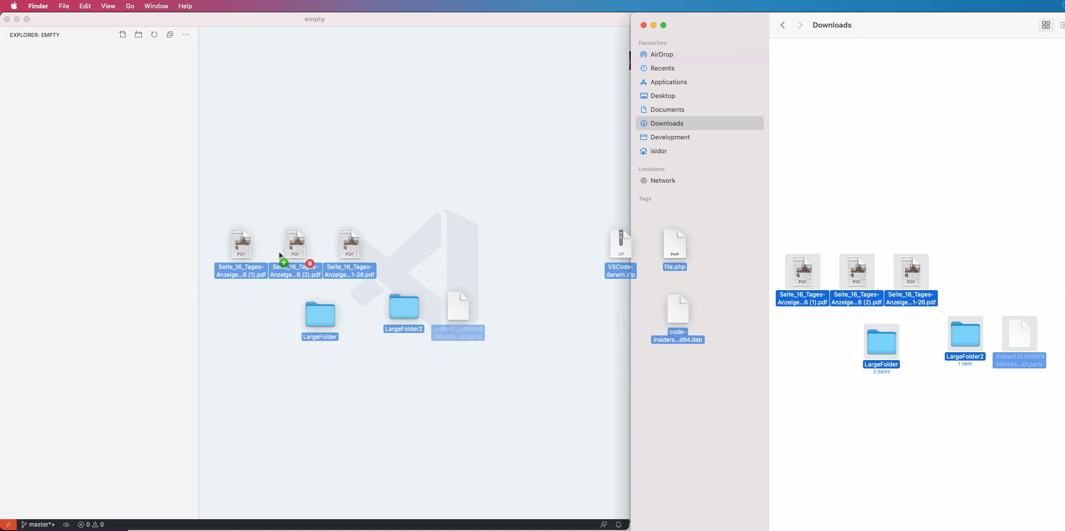 Showing progress in the File Explorer