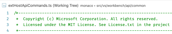 SCM changes showing parent folder path