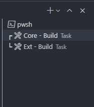 Tasks as terminal tabs