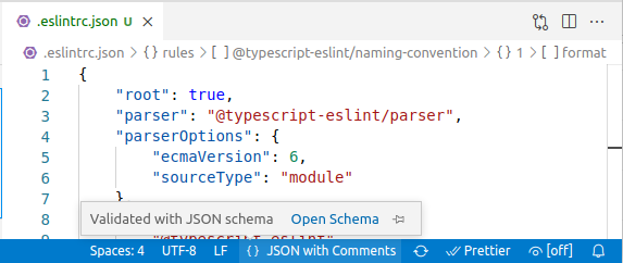 JSON language selector