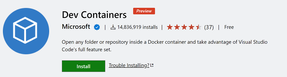 Dev Containers extension in the Marketplace